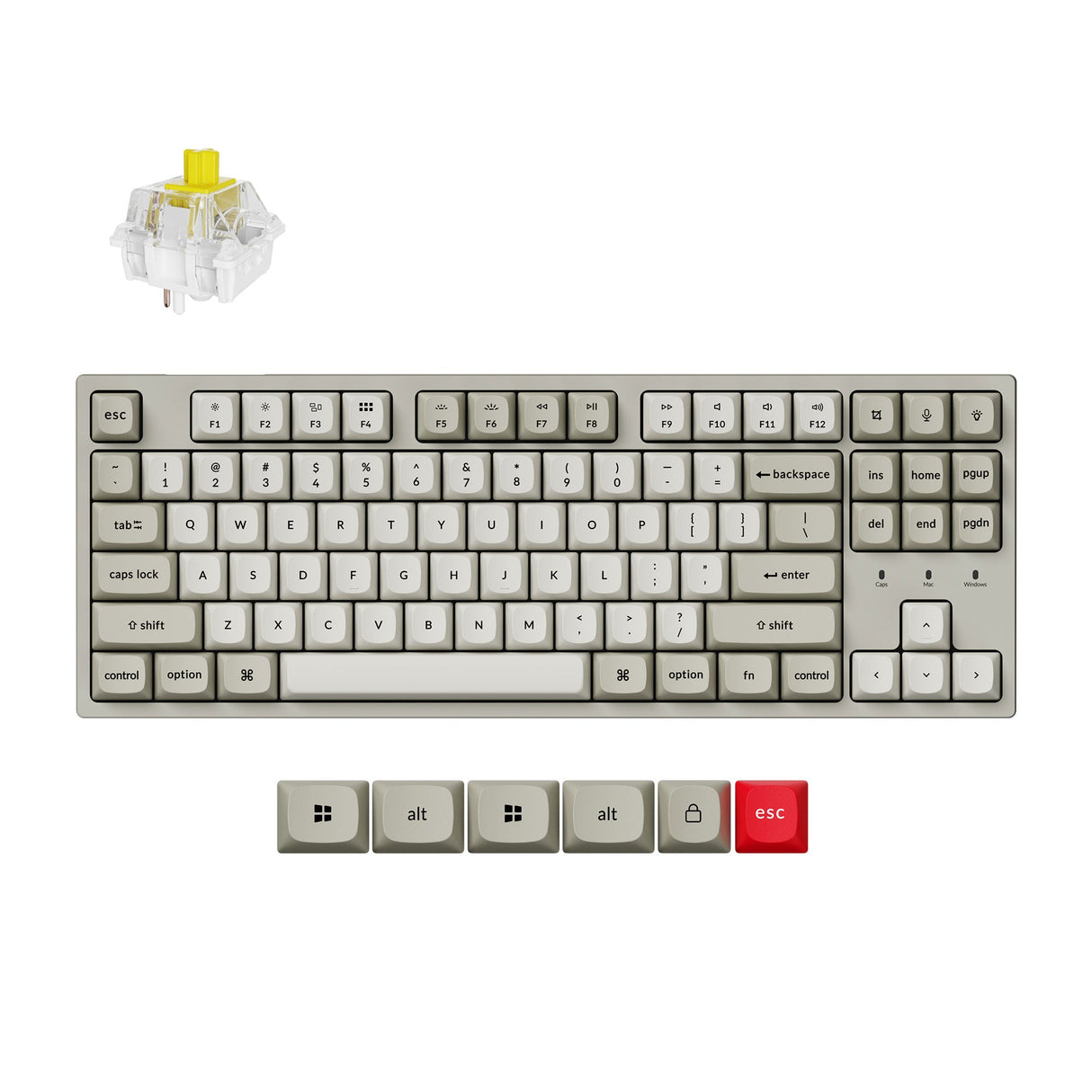 Keychron-C1-Pro-8K-Swappable-RGB-Backlight-Banana-Switch