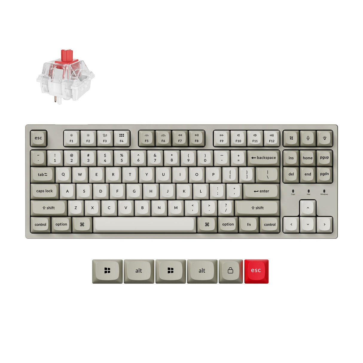 Keychron-C1-Pro-8K-Swappable-RGB-Backlight-Red-Switch