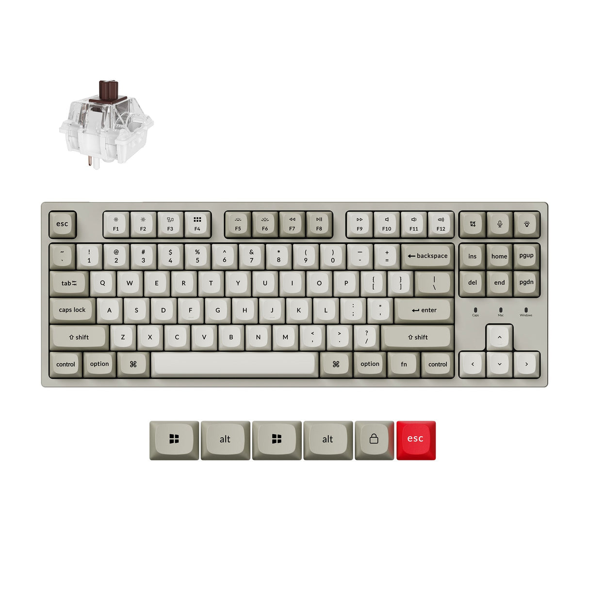 Keychron-C1-Pro-8K-Swappable-RGB-Backlight-Brown-Switch