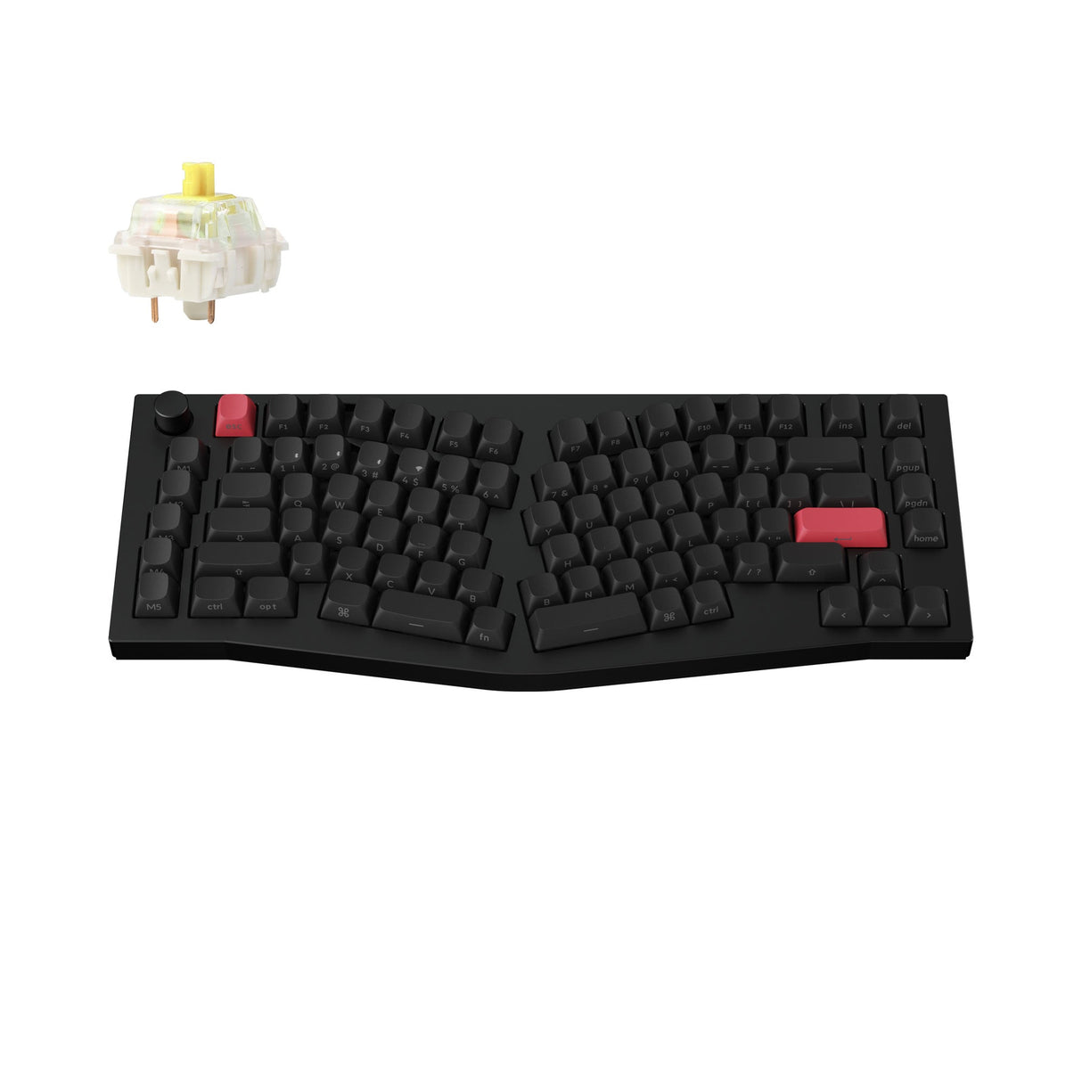 Keychron Q10 Max QMK VIA Wireless Custom Mechanical Keyboard 100% Layout Aluminum Black Side-Printed PBT Keycaps for Mac Windows Linux Gateron Jupiter Banana