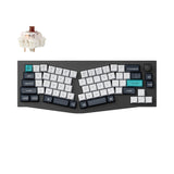 Keychron Q8 Max QMK/VIA Wireless Custom Mechanical Keyboard 65 Percent Alice Layout Aluminum Black Fully Assembled Knob for Mac Windows Linux Gateron Jupiter Brown