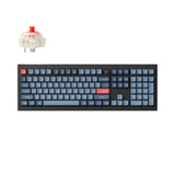 Keychron V6 Max QMK/VIA Wireless Custom Mechanical Keyboard full-size Layout Fully Assembled Knob for Mac Windows Linux Gateron Jupiter Red