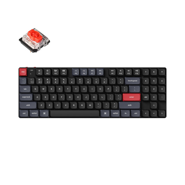 Keychron K13 Pro QMK/VIA ultra-slim custom mechanical keyboard 80 percent tenkeyless layout for Mac Windows Linux low-profile Gateron red