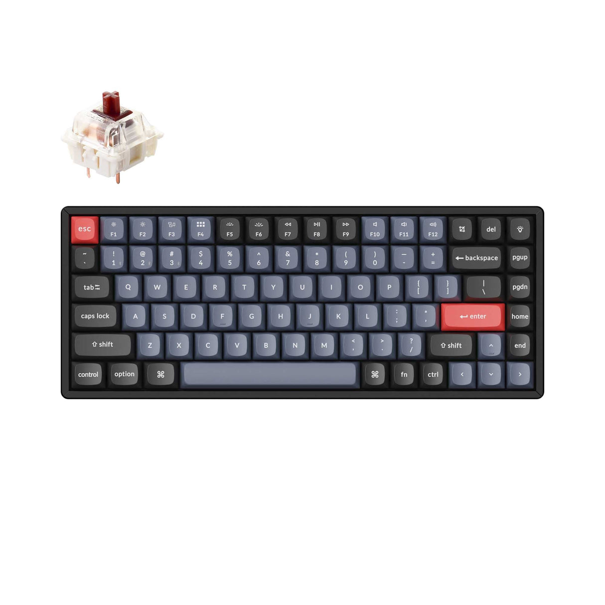 Keychron K2 Pro QMK/VIA Wireless Mechanical Keyboard for Mac Windows RGB Aluminum frame PBT keycaps PCB screw-in stabilizer hot-swappable brown switch