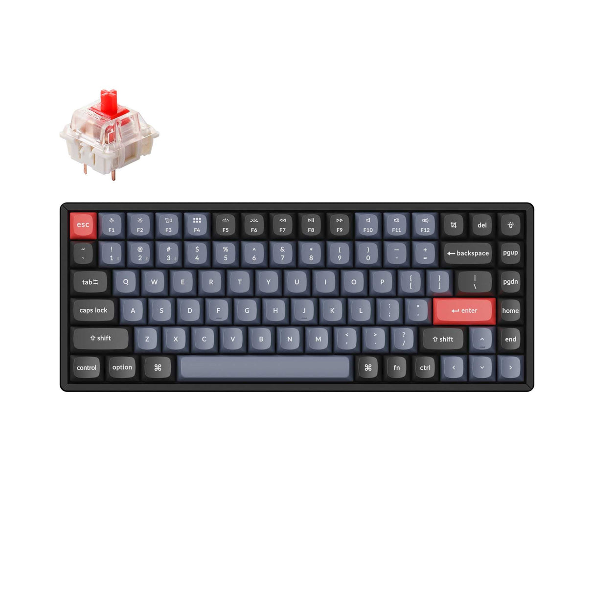 Keychron K2 Pro QMK/VIA Wireless Mechanical Keyboard for Mac Windows RGB Aluminum frame PBT keycaps PCB screw-in stabilizer hot-swappable red switch